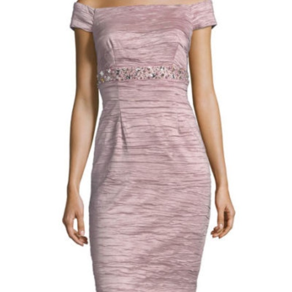 Eliza J Mauve Off The Shoulder Dress Size 12 Cocktail Dress Formal Dress - Picture 2 of 5